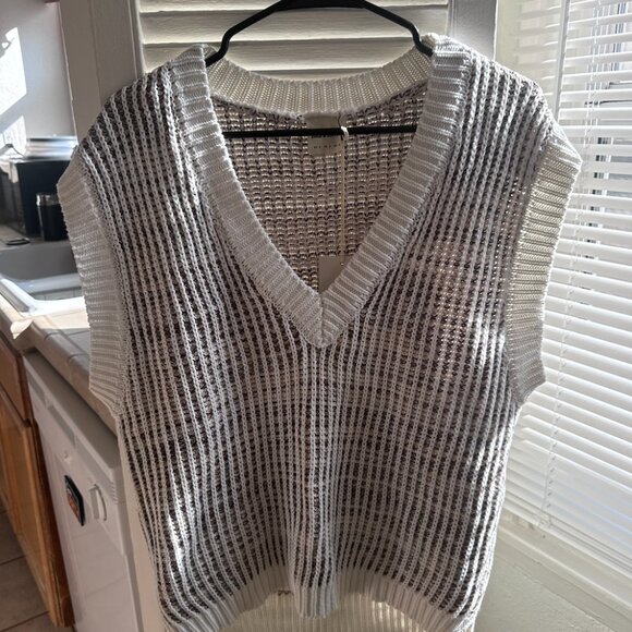 NWT Zulu & Zephyr The Oat Marle Rib Knit Vest - Picture 3 of 5